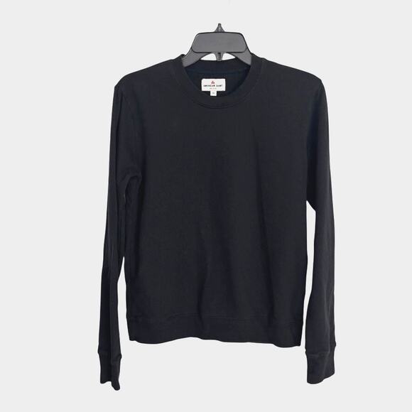 American Giant Black Crewneck Sweatshirt XS Cotton Minimalist Essential - Picture 1 of 6